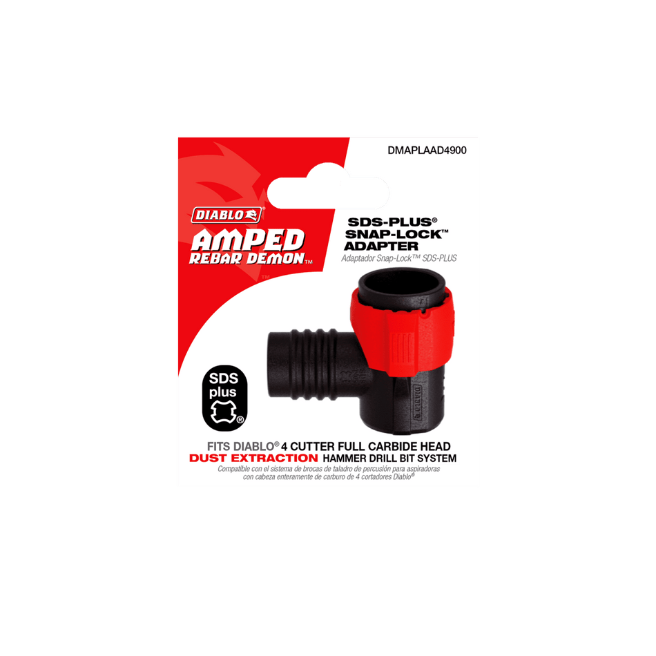 AMPED™ Rebar Demon™ SDS - Plus Snap - Lock™ Adapter - AAA Industrial Supply
