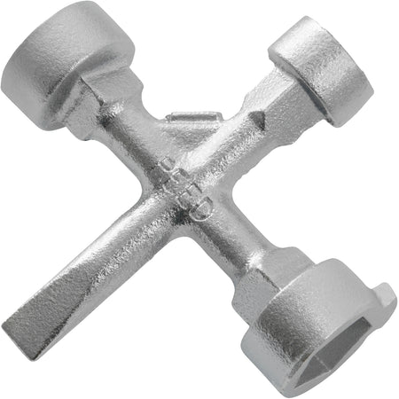 Meter Box & Curb Box Lid Key, 5 in OAL, Plated