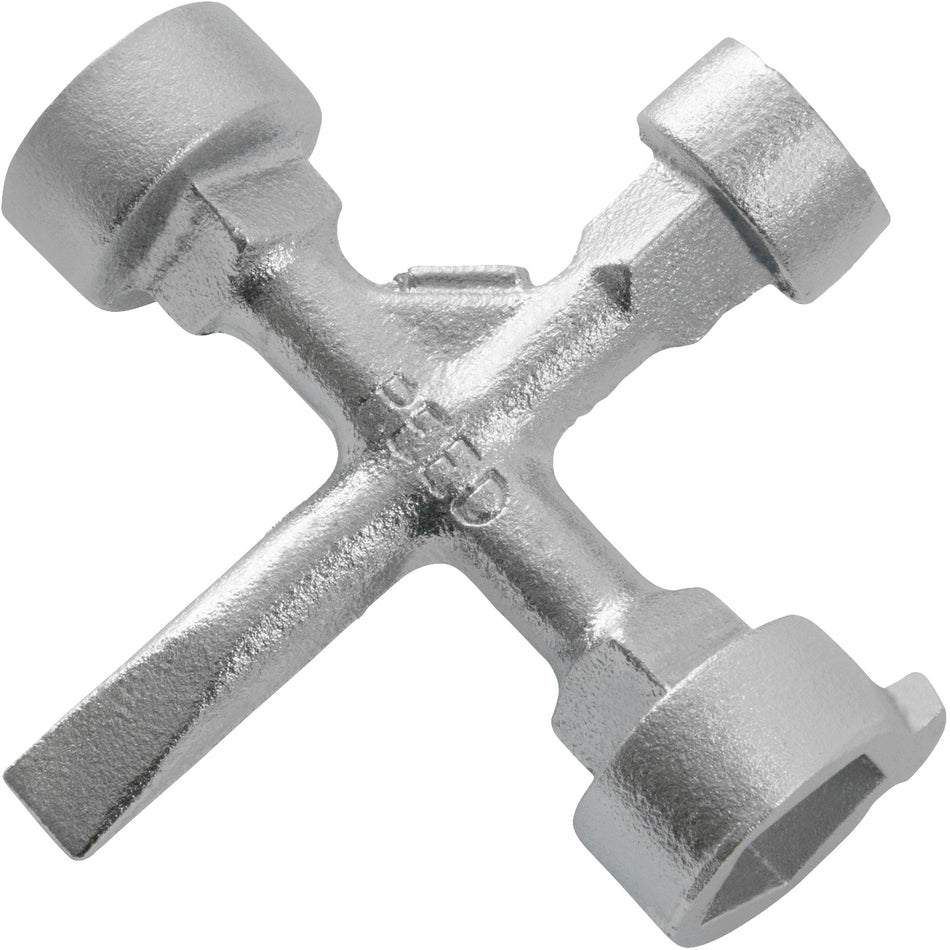 Meter Box & Curb Box Lid Key, 5 in OAL, Plated