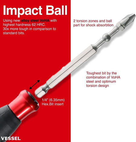 BALL GRIP Rechargeable Screwdriver Cordless (High Speed) No.220USB-S1U 220USBS1U Made in Japan by VESSEL - AAA Industrial Supply