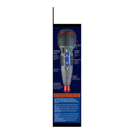 BALL GRIP Rechargeable Screwdriver Cordless (High Speed) No.220USB-S1U 220USBS1U Made in Japan by VESSEL - AAA Industrial Supply