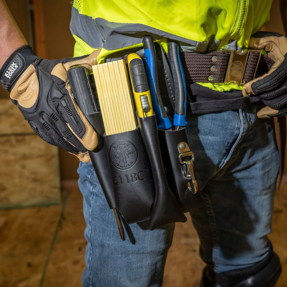 Black Leather Tool Pouch for Belts - AAA Industrial Supply