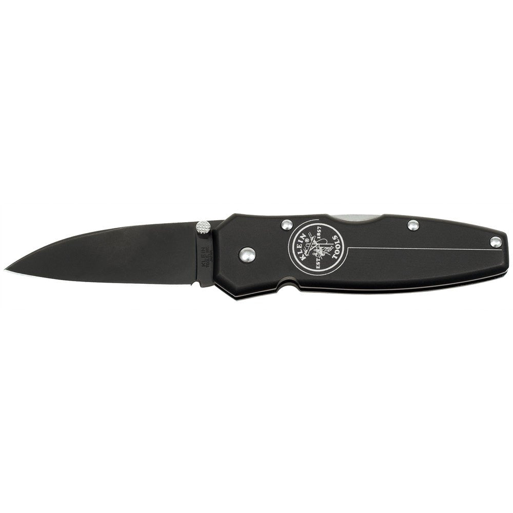 Black Lightweight Lockback Knife 2 - 1/4 - Inch Drop Point Blade - AAA Industrial Supply
