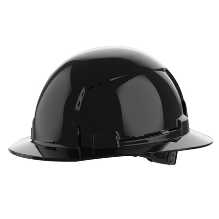 BOLT™ Black Full Brim Vented Hard Hat w/6pt Ratcheting Suspension (USA) - Type 1, Class C - AAA Industrial Supply