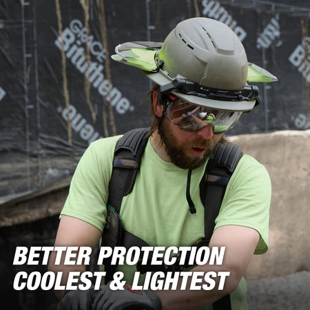 BOLT™ Black Full Brim Vented Safety Helmet – Type 2, Class C - AAA Industrial Supply