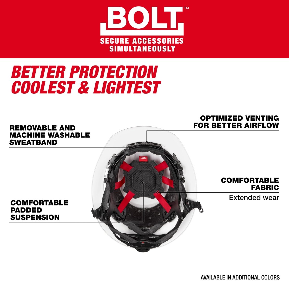 BOLT™ Black Full Brim Vented Safety Helmet – Type 2, Class C - AAA Industrial Supply