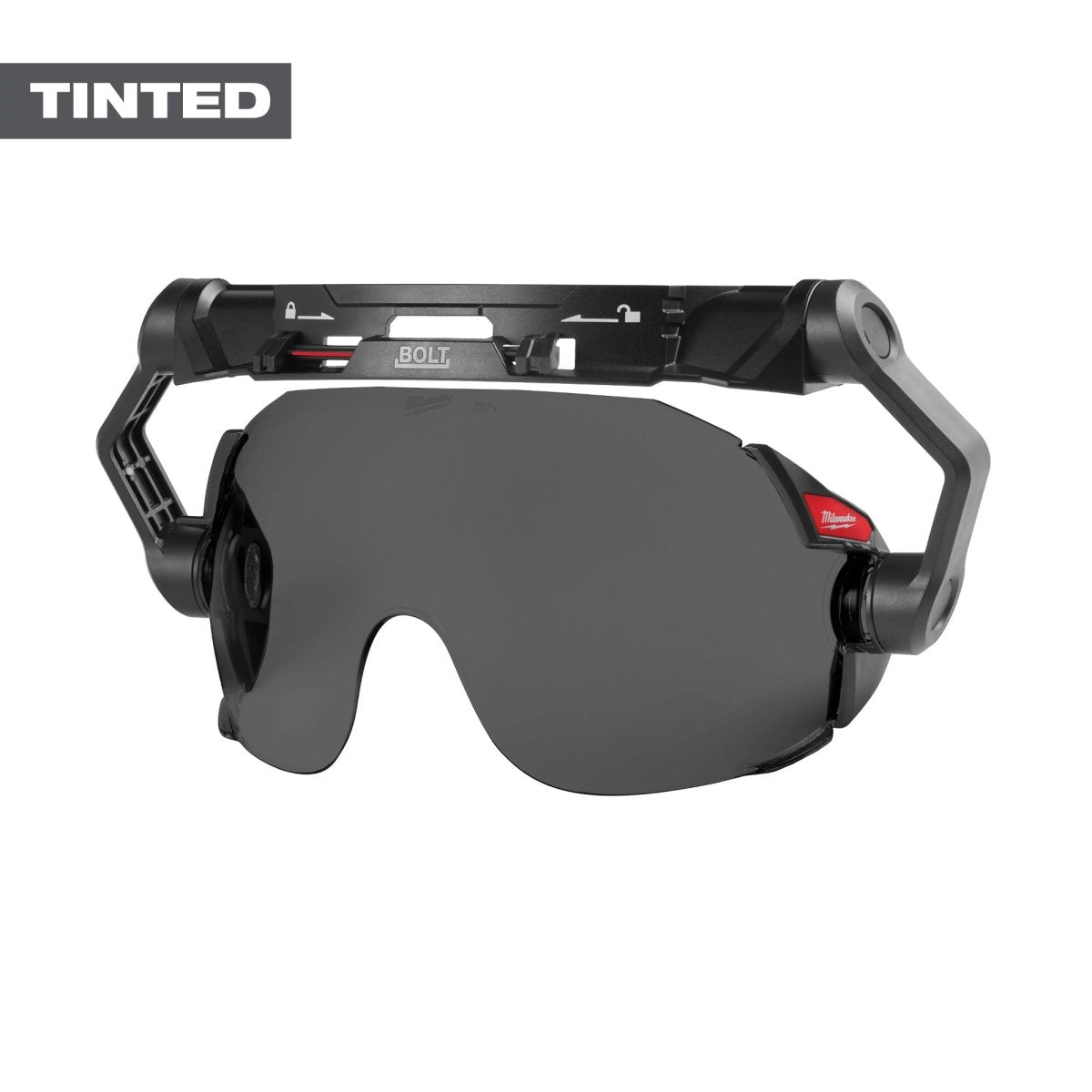 BOLT™ Eye Visor - Tinted Dual Coat Lens (Compatible with Milwaukee® Safety Helmets & Hard Hats) - AAA Industrial Supply