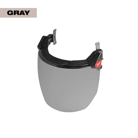 BOLT™ Full Face Shield - Gray Dual Coat Lens (Compatible with Milwaukee® Safety Helmets & Hard Hats) - AAA Industrial Supply