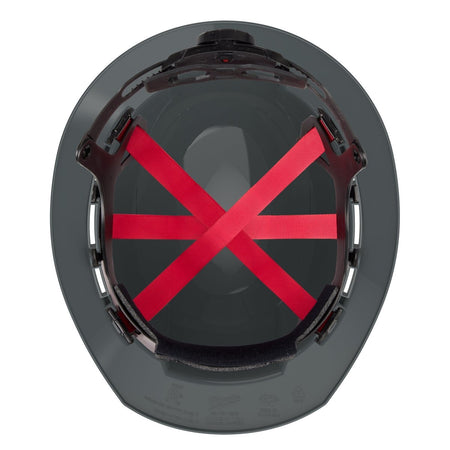 BOLT™ Gray Full Brim Vented Hard Hat w/6pt Ratcheting Suspension (USA) - Type 1, Class C - AAA Industrial Supply