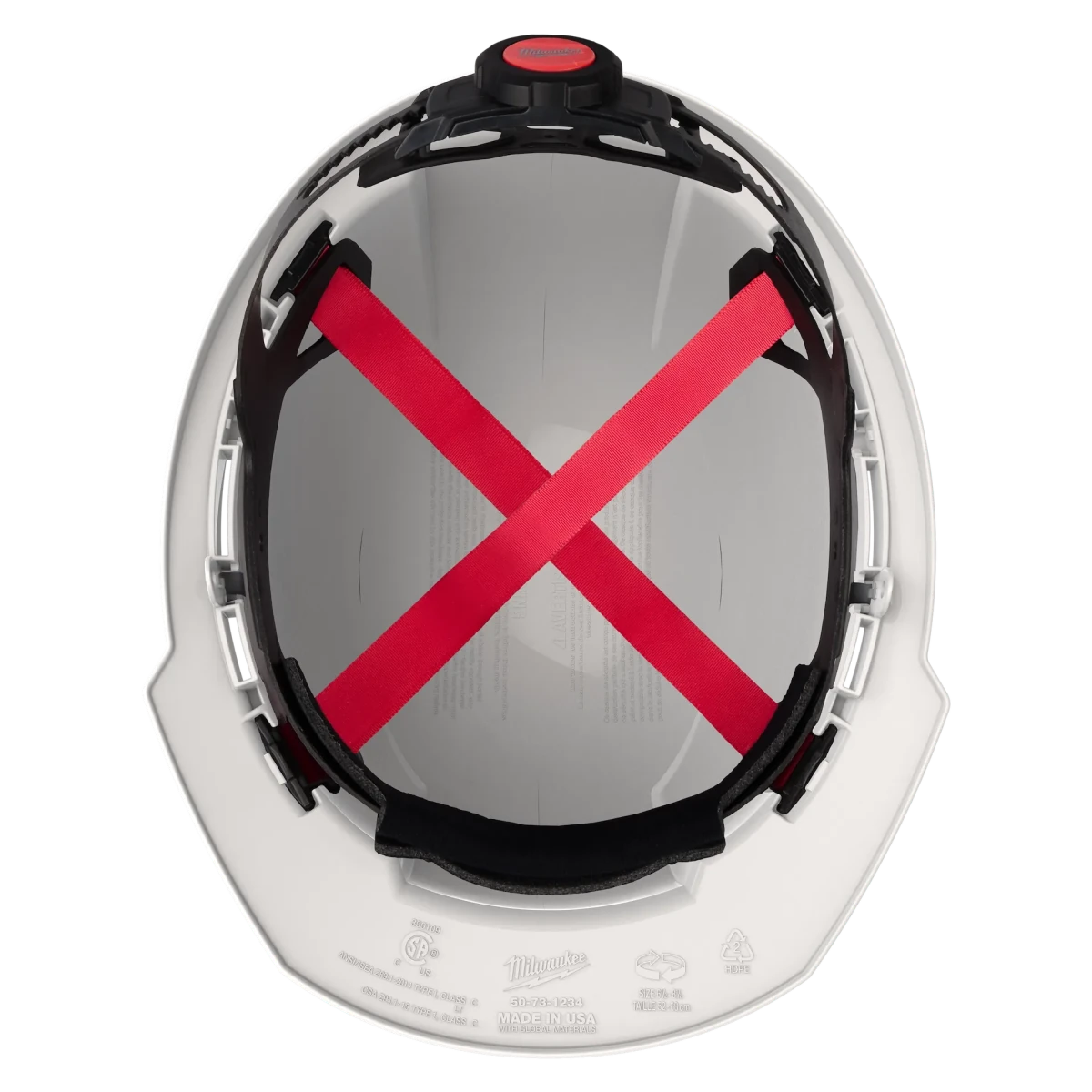 BOLT™ White Front Brim Hard Hat w/4pt Ratcheting Suspension (USA) - Type 1, Class E - AAA Industrial Supply