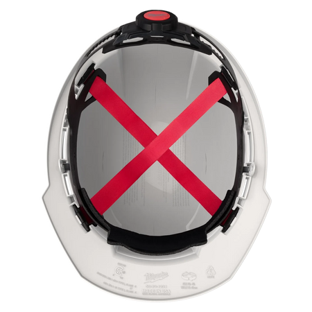 BOLT™ White Front Brim Hard Hat w/4pt Ratcheting Suspension (USA) - Type 1, Class E - AAA Industrial Supply