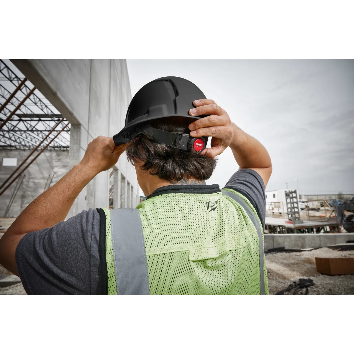 BOLT™ White Front Brim Hard Hat w/4pt Ratcheting Suspension (USA) - Type 1, Class E - AAA Industrial Supply