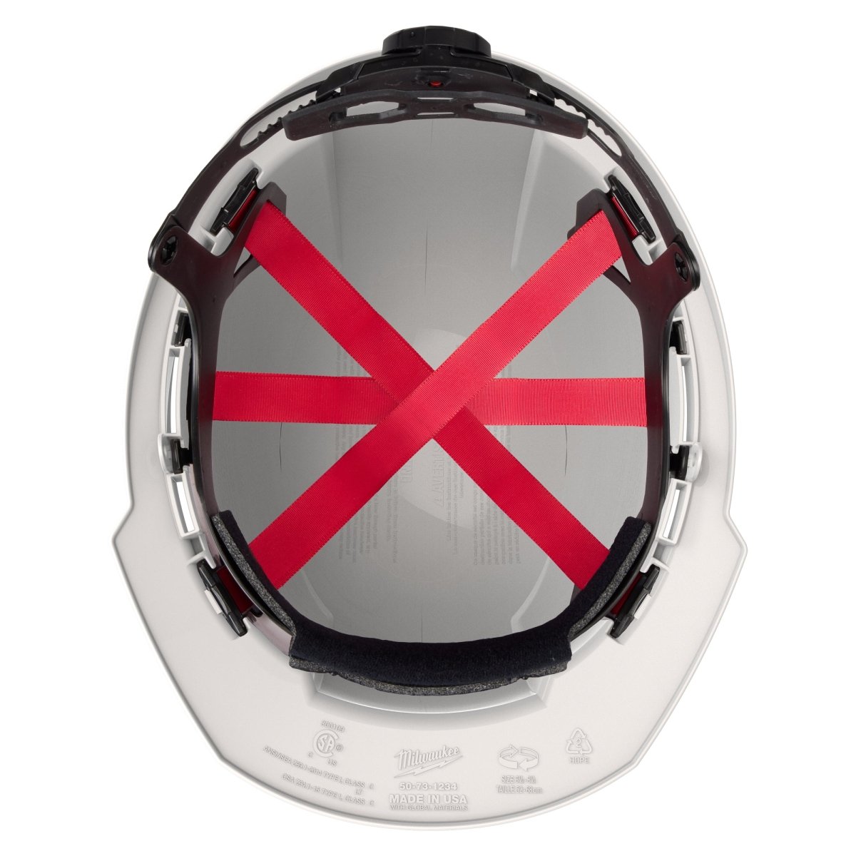 BOLT™ White Front Brim Hard Hat w/6pt Ratcheting Suspension (USA) - Type 1, Class E - AAA Industrial Supply