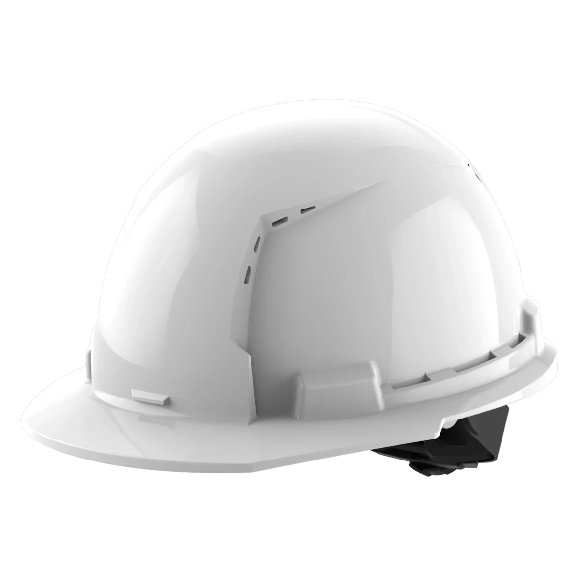 BOLT™ White Front Brim Vented Hard Hat w/4pt Ratcheting Suspension (USA) - Type 1, Class C - AAA Industrial Supply