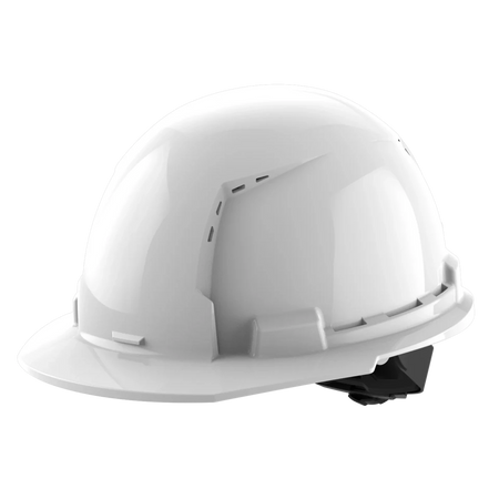 BOLT™ White Front Brim Vented Hard Hat w/4pt Ratcheting Suspension (USA) - Type 1, Class C - AAA Industrial Supply