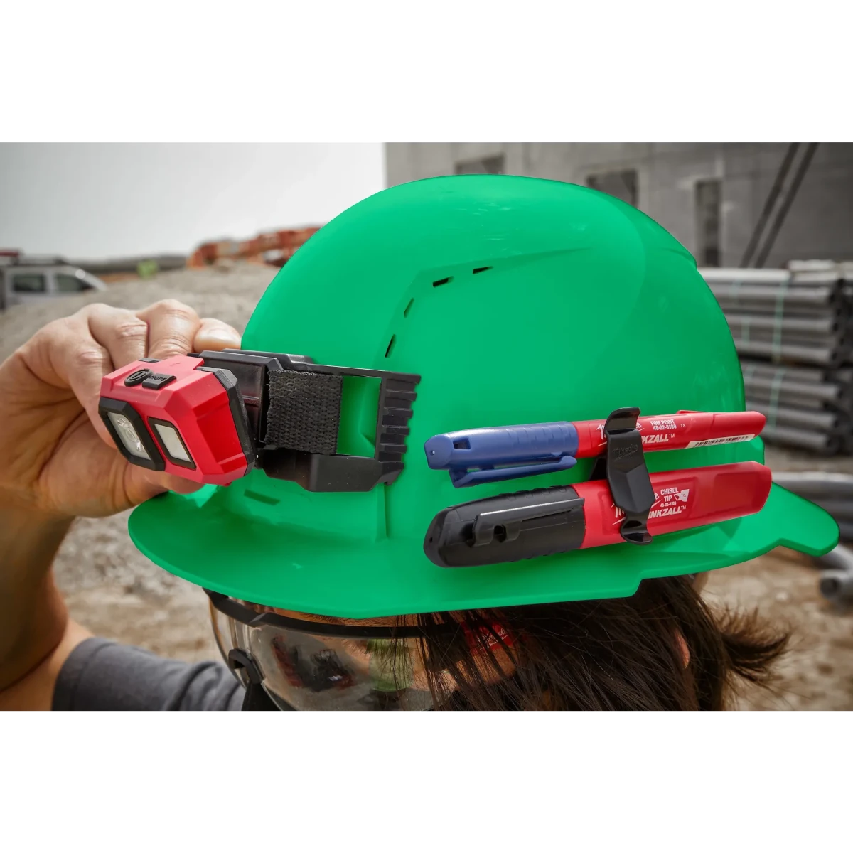 BOLT™ White Full Brim Hard Hat w/6pt Ratcheting Suspension (USA) - Type 1, Class E - AAA Industrial Supply