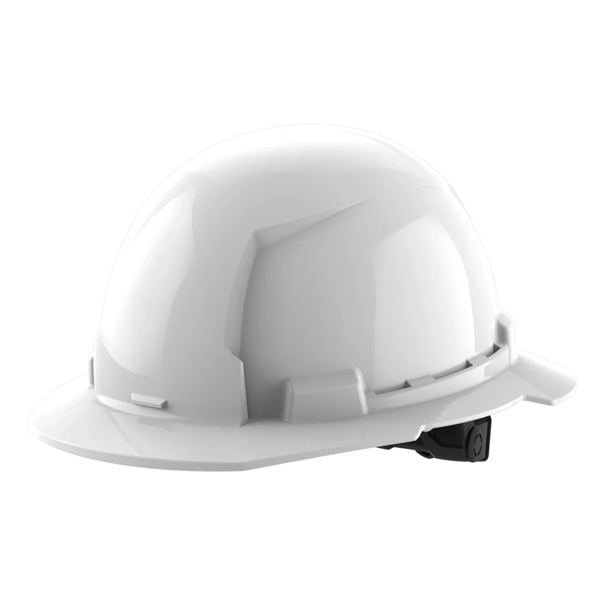 BOLT™ White Full Brim Hard Hat w/6pt Ratcheting Suspension (USA) - Type 1, Class E - AAA Industrial Supply