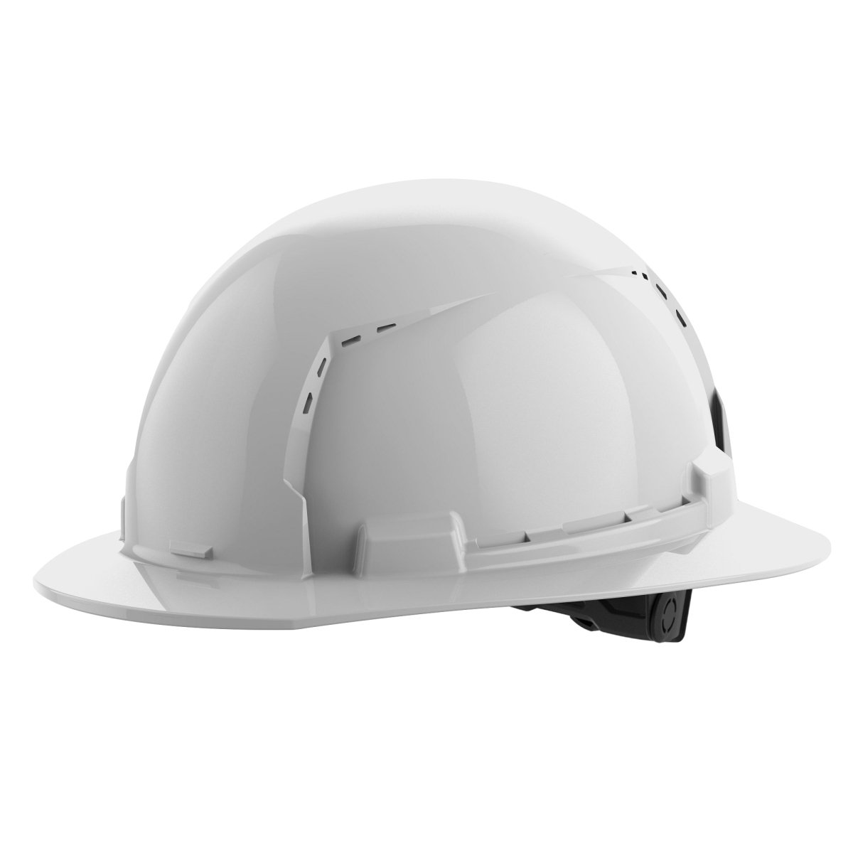 BOLT™ White Full Brim Vented Hard Hat w/6pt Ratcheting Suspension (USA) - Type 1, Class C - AAA Industrial Supply