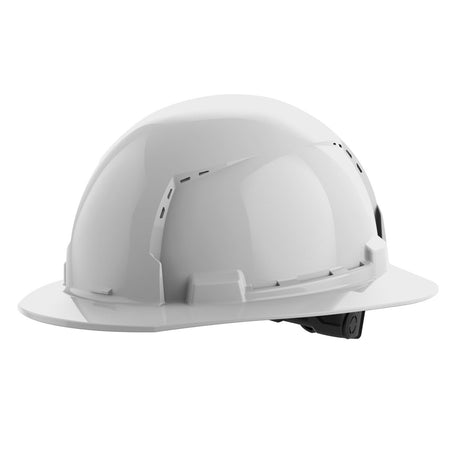 BOLT™ White Full Brim Vented Hard Hat w/6pt Ratcheting Suspension (USA) - Type 1, Class C - AAA Industrial Supply