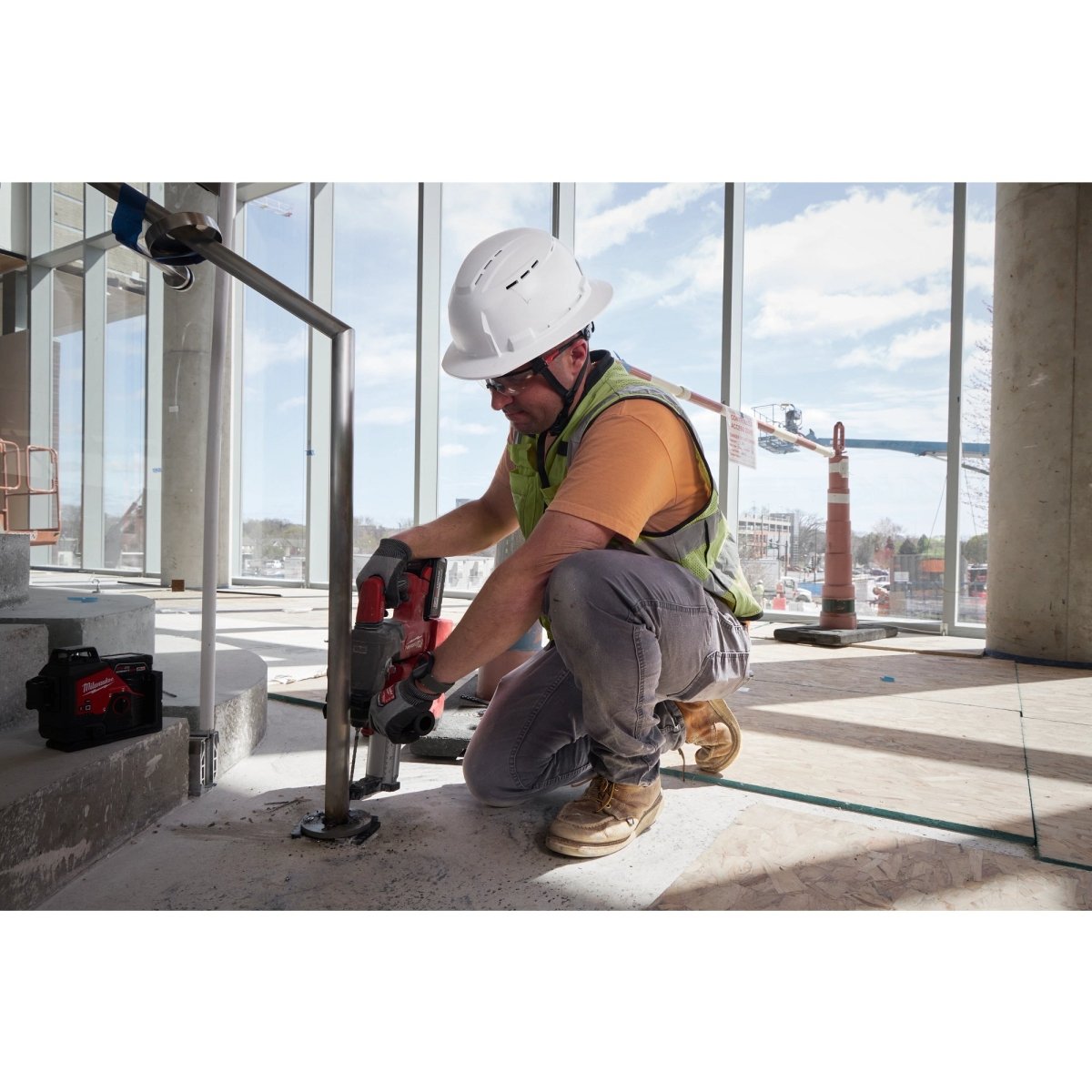 BOLT™ White Full Brim Vented Safety Helmet – Type 2, Class C - AAA Industrial Supply