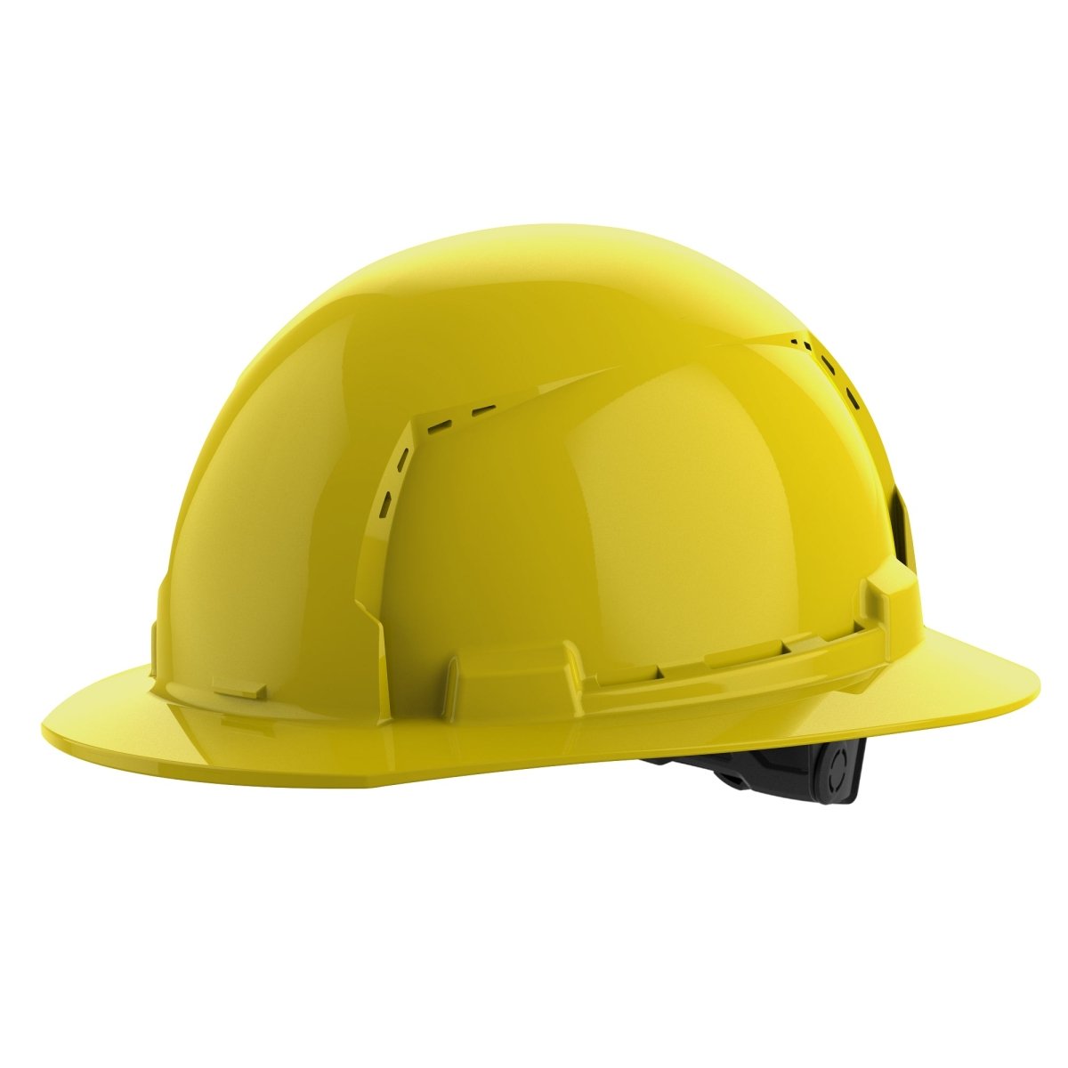 BOLT™ Yellow Full Brim Vented Hard Hat w/6pt Ratcheting Suspension (USA) - Type 1, Class C - AAA Industrial Supply