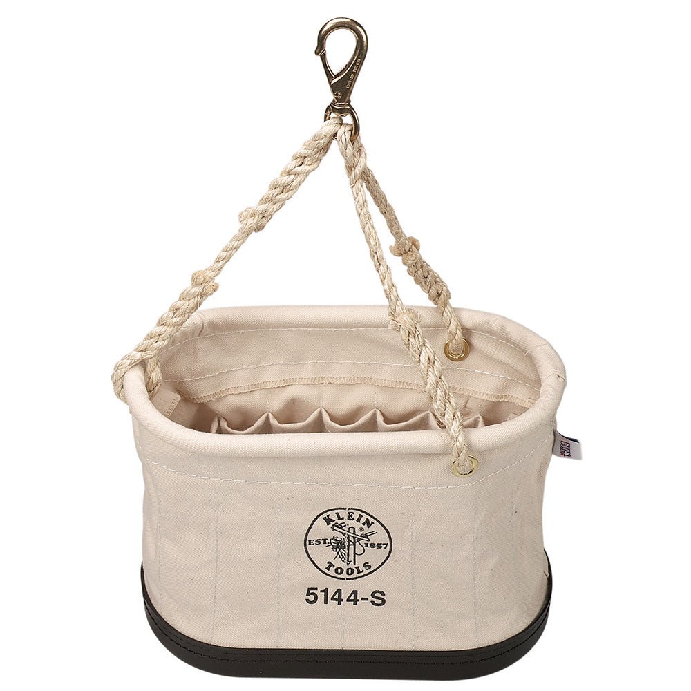 Canvas Bucket, 15 - Pocket Oval Bucket with Swivel Snap - AAA Industrial Supply