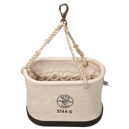 Canvas Bucket, 15 - Pocket Oval Bucket with Swivel Snap - AAA Industrial Supply