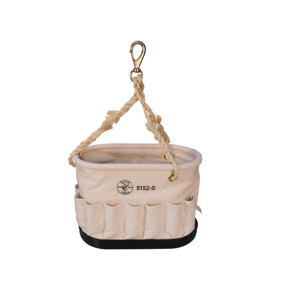Canvas Bucket, 41 - Pocket Oval Bucket with Swivel Snap - AAA Industrial Supply