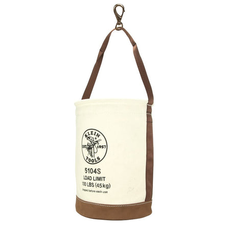Canvas Bucket, Leather Bottom, Swivel Snap, 12 - Inch - AAA Industrial Supply