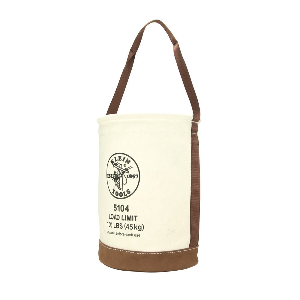 Canvas Bucket with Leather Bottom, 12 - Inch - AAA Industrial Supply