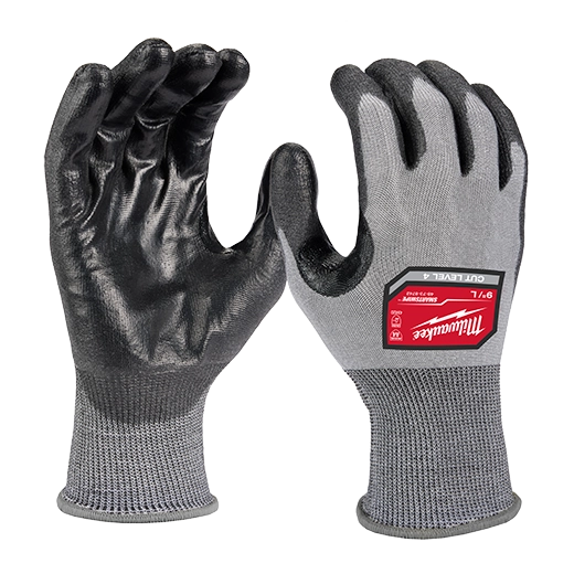 Cut Level 4 High Dexterity Polyurethane Dipped Gloves - L