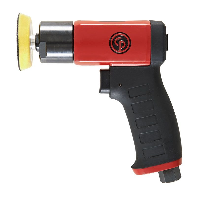 Chicago Pneumatic CP7201-3 Inch (75 mm) Air Polisher, Pistol Handle, Hook & Loop - 2,500 RPM - AAA Industrial Supply