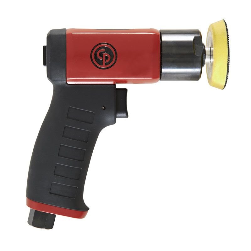 Chicago Pneumatic CP7201-3 Inch (75 mm) Air Polisher, Pistol Handle, Hook & Loop - 2,500 RPM - AAA Industrial Supply