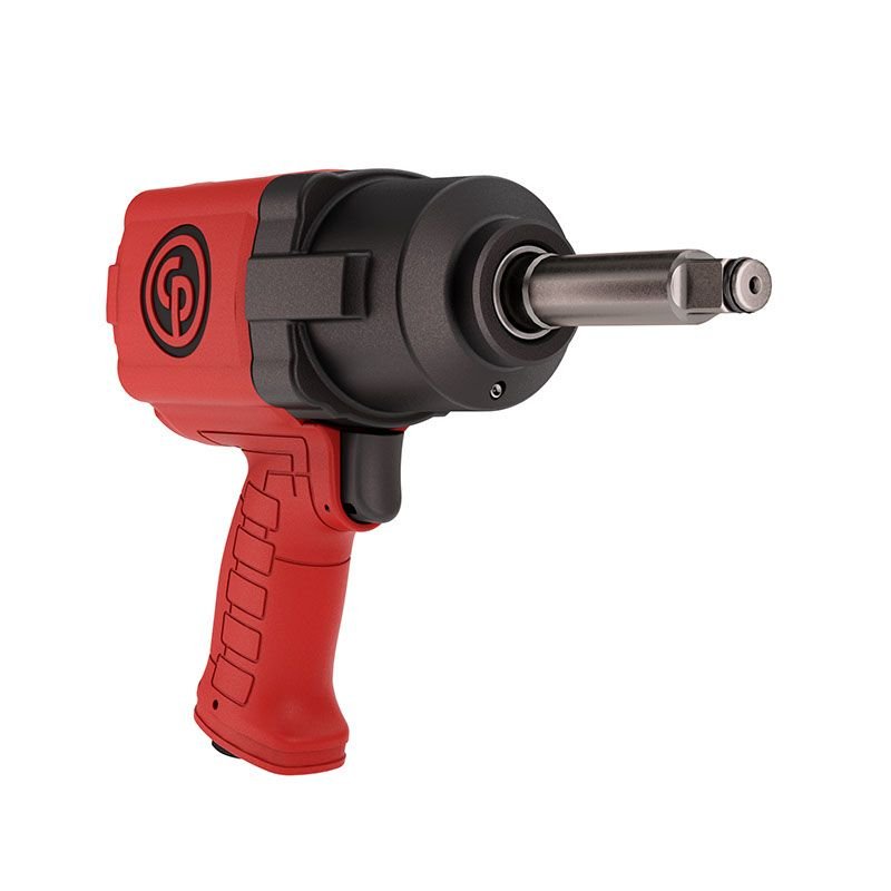 Chicago Pneumatic CP7741-2 Air Impact Wrench (1/2 Inch), 2 Inch Ext Anvil, Air Impact Gun Industrial Repair & Assembly Tool, Pistol Handle, Twin Hammer, Max Torque Output 715 ft. lbf/970 Nm, 10000 RPM - AAA Industrial Supply