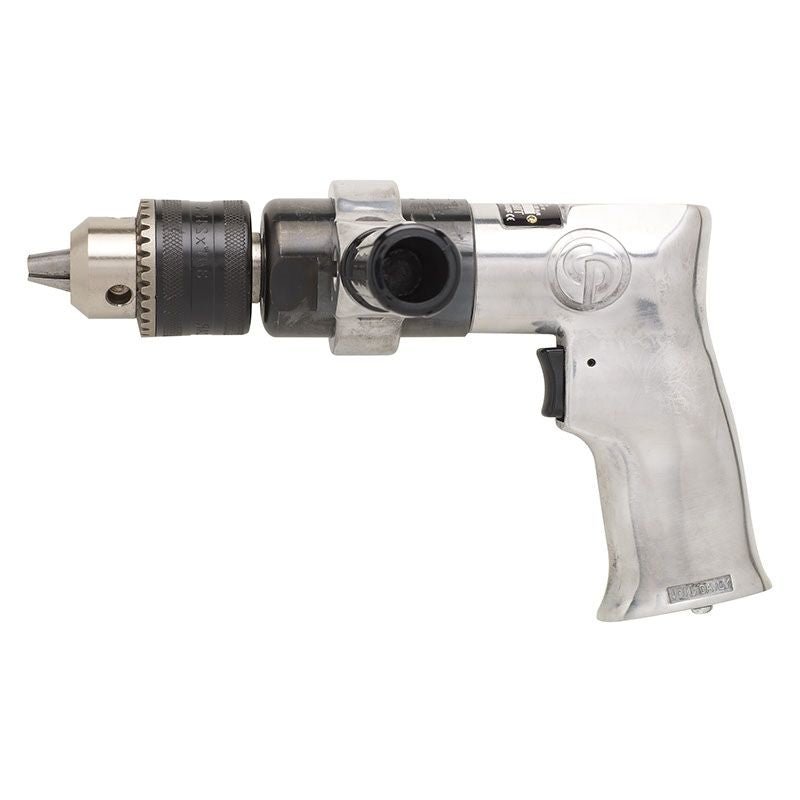 Chicago Pneumatic CP785H - Air Power Drill, 1/2 Inch (13 mm), Keyed Chuck, Aluminum Housing, Pistol Handle, 0.5 HP / 370 W, Stall Torque 11.4 ft. lbf / 15.4 NM, 500 RPM, Home Improvement - AAA Industrial Supply