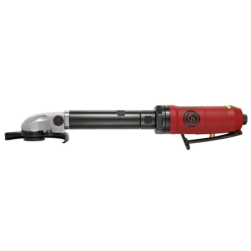 Chicago Pneumatic CP9116-4 Inch (100 mm) Air Angle Cut-Off Tool, Extended Reach, 1 HP / 746 W, with 5 Norton Cutting Discs - AAA Industrial Supply