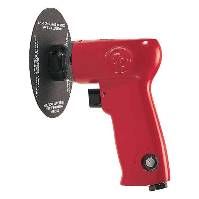 Chicago Pneumatic CP9778 - Air Sander Tool, Home Improvement, Woodworking Tools, Polisher, Rust Removal, Right Angle Sanding Tool, Pistol Handle, Hook & Loop, 5 Inch (125 mm), 0.5 HP/370W - 14000 RPM - AAA Industrial Supply