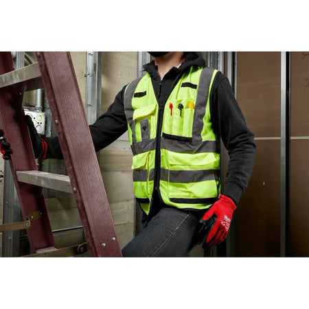 Class 2 High Visibility Yellow Performance Safety Vest - L/XL - AAA Industrial Supply