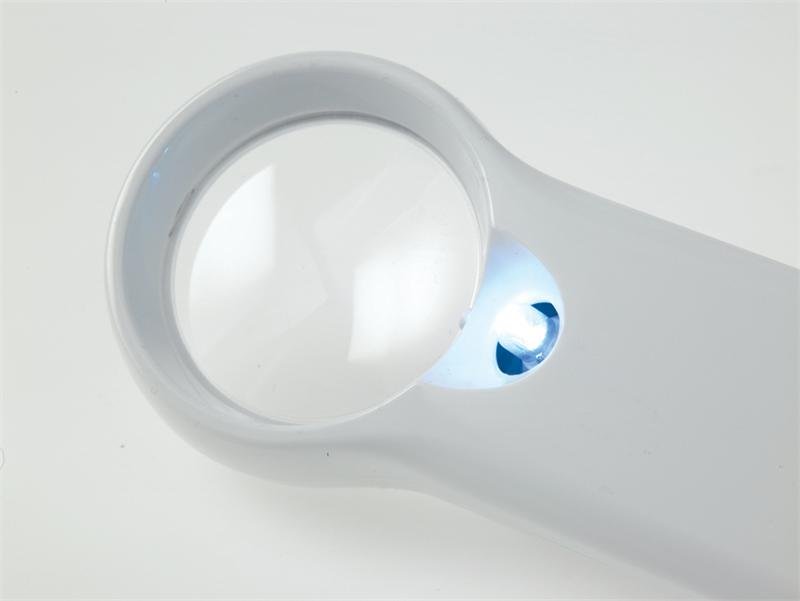 Coil 7146 LED Illuminated Hand Magnifier, 5.0X 16.0D, Bi Aspheric Lens - AAA Industrial Supply