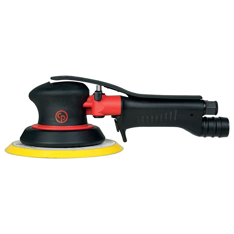 Chicago Pneumatic CP7215H Long Handle Random Orbital Sander- 3/8 Orbit- 6-Inch Pad