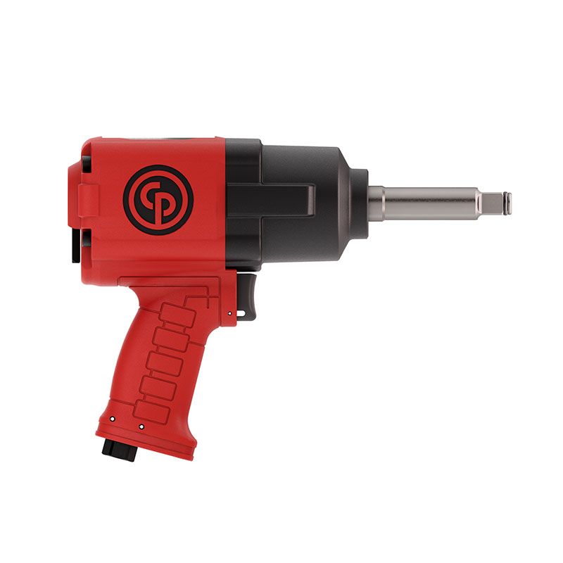 Chicago Pneumatic CP7741-2 Air Impact Wrench (1/2 Inch), 2 Inch Ext Anvil, Air Impact Gun Industrial Repair & Assembly Tool, Pistol Handle, Twin Hammer, Max Torque Output 715 ft. lbf/970 Nm, 10000 RPM