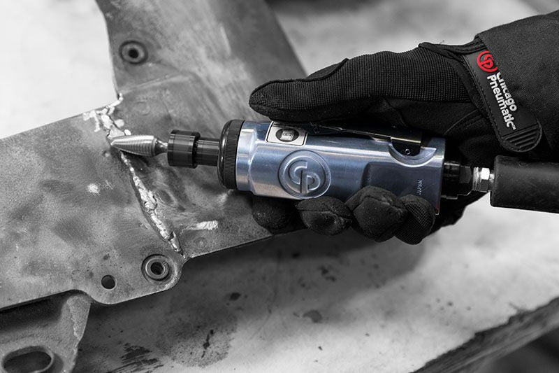Chicago Pneumatic CP860 - Air Die Grinder Tool, Welder, Woodworking, Automotive Car Detailing, Stainless Steel Polisher, Heavy Duty, Straight, 1/4 Inch (6 mm), 0.54 HP / 400 W - 24000 RPM