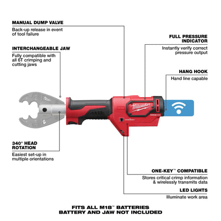 Milwaukee M18™ FORCE LOGIC™ 6T Crimper (Tool Only)