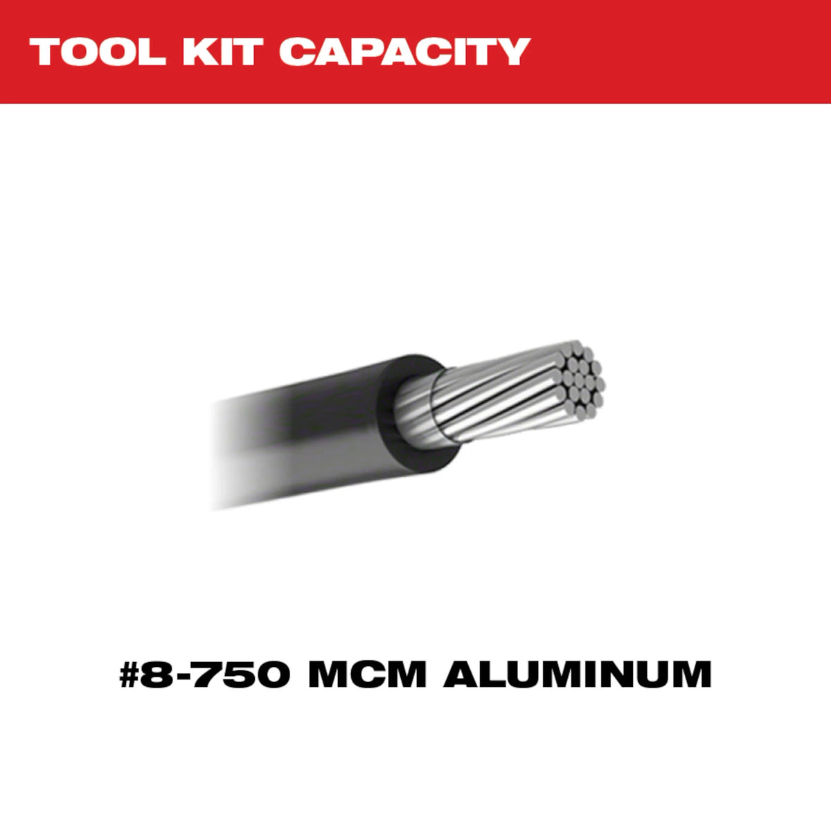 Milwaukee M18™ FORCE LOGIC™ 600 MCM Al Crimper w/ 750 MCM Expanded Jaw