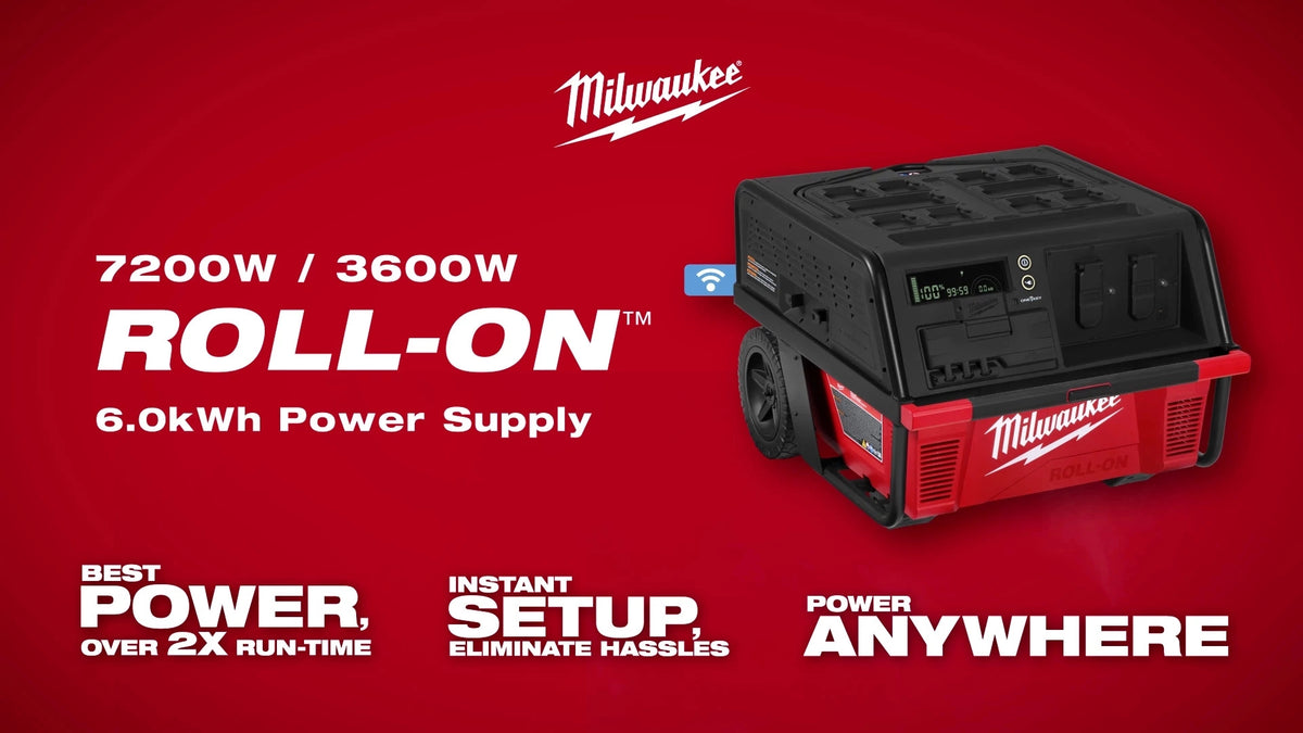Milwaukee ROLL-ON ™ 7200W/3600W 6.0kWh Power Supply