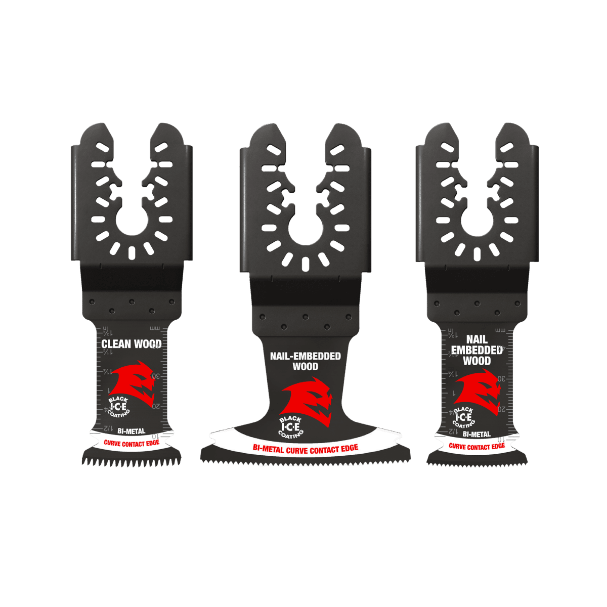 Demo Demon™ Universal Fit Bi - Metal Oscillating Blade Set (3 - pc ) - AAA Industrial Supply