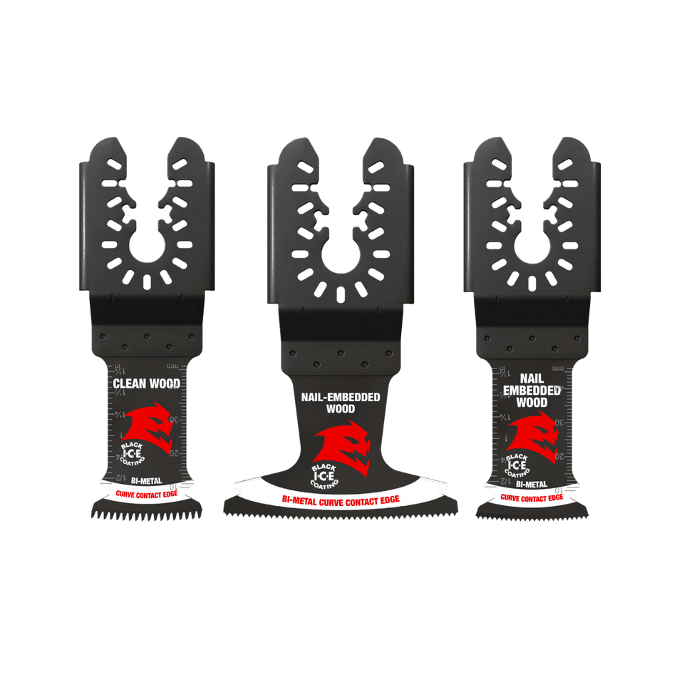 Demo Demon™ Universal Fit Bi - Metal Oscillating Blade Set (3 - pc ) - AAA Industrial Supply