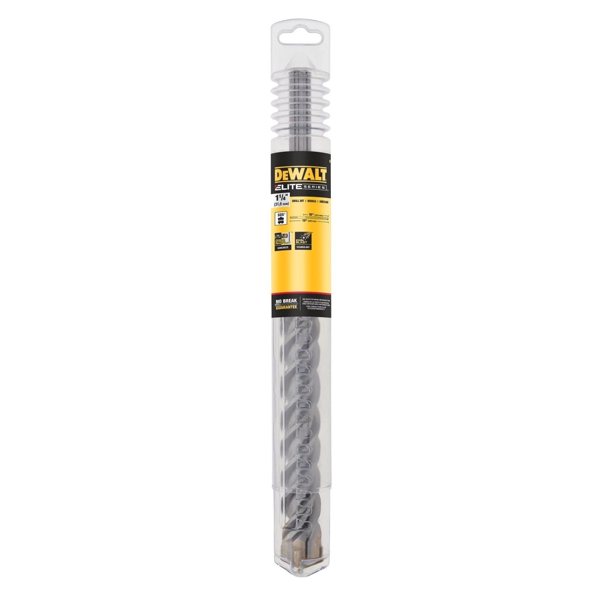 Dewalt 1 - 1/4 - Inch By 10 - Inch By 15 - Inch 4 - Cutter Sds Max Rotary Hammer Bit - AAA Industrial Supply