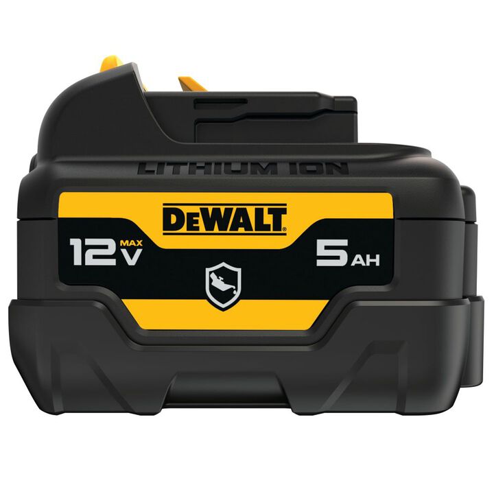 DEWALT 12V Max 12V 5Ah Oil Resistant Lithium Ion Power Tool Battery Pack with Fuel Indicator