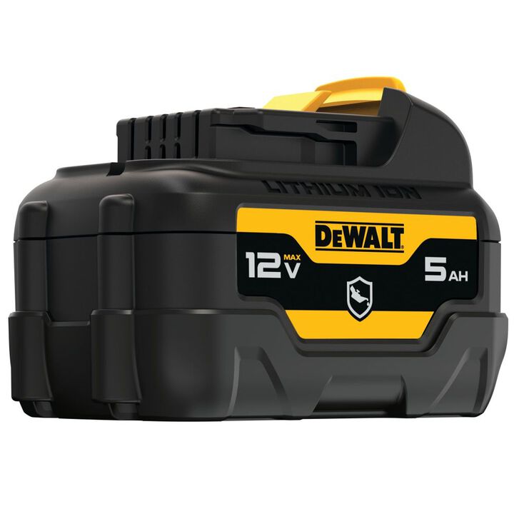 DEWALT 12V Max 12V 5Ah Oil Resistant Lithium Ion Power Tool Battery Pack with Fuel Indicator